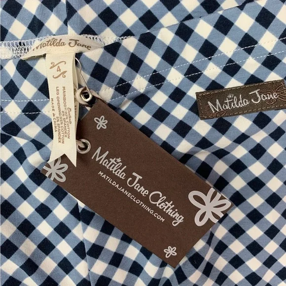 Matilda Jane Inner Artist Mixed-Print Gingham Leggings Girls 4 - Picture 3 of 3